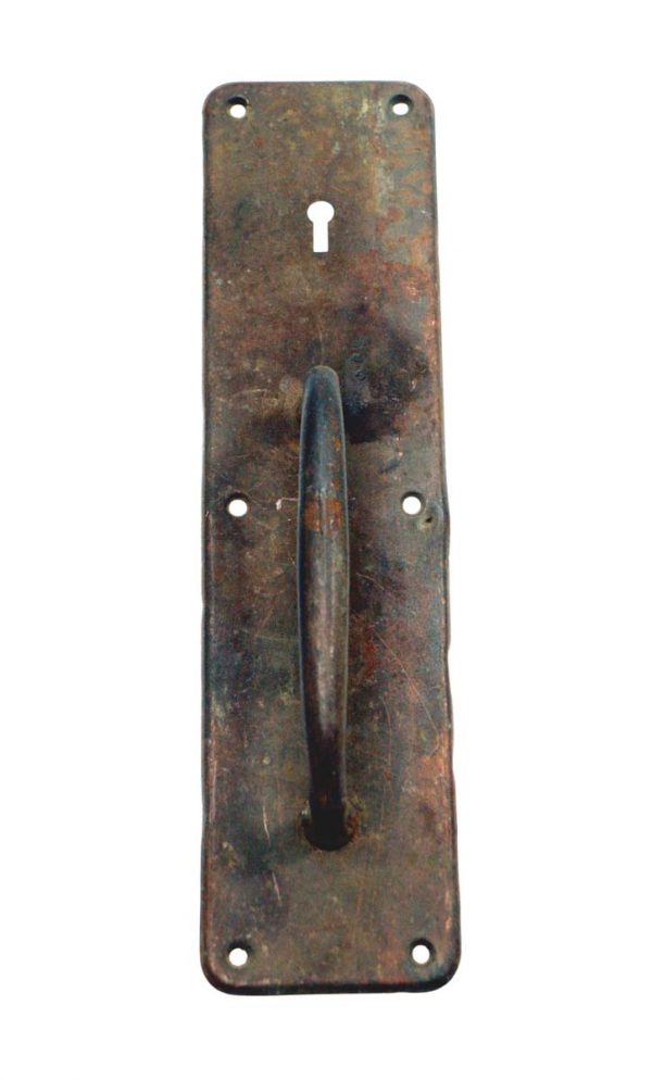 Door Pulls - Antique Commercial 12 in. Bronze Door Pull with Keyhole