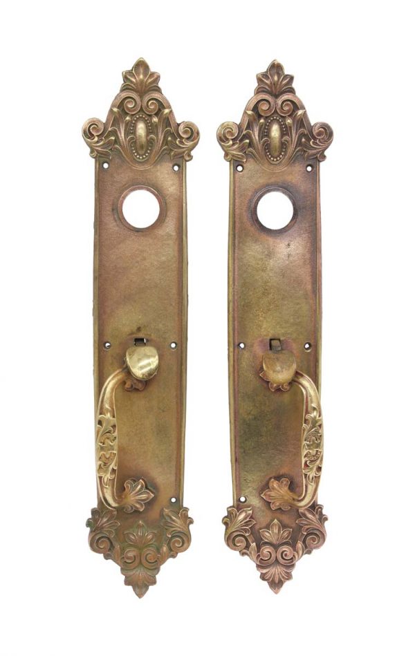 Door Pulls - Pair of Romanesque 18.25 in. Russell & Erwin Avallon Bronze Door Pulls
