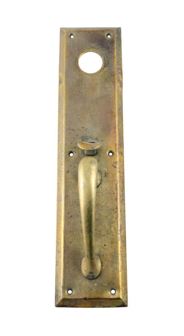 Door Pulls - Vintage Classic 14 in. Brass Door Pull Handle with Lock Insert