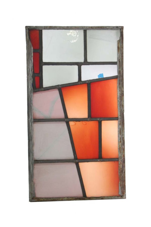 Exclusive Glass - Robert Sowers Mid Century JFK Red Stained Glass Window