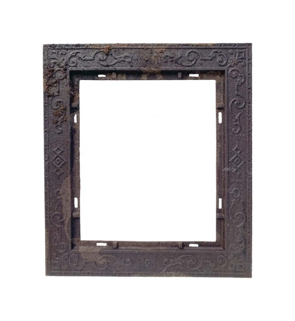Frames - 1890s Victorian Cast Iron Picture Mirror Frame 18 x 16