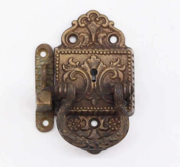 Ice Box Hardware - Victorian Antique Bronze Left Ice Box Latch