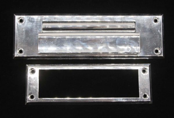 Mail Hardware - Modern 8.25 in. Chrome Plated Brass Mail Slot