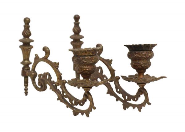 Sconces & Wall Lighting - Pair of French Bronze 1 Arm Wall Sconces