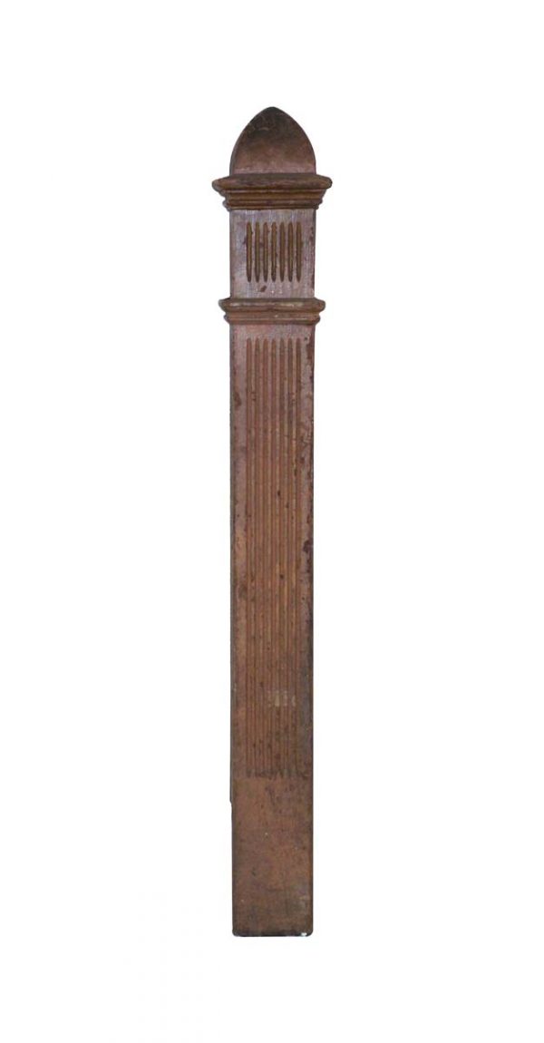 Staircase Elements - 1900s Pine 51 in. Fluted Newel Post