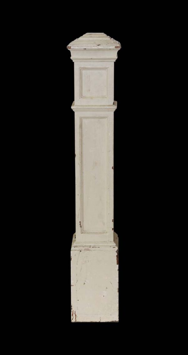 Staircase Elements - Antique White Square 46 in. Wooden Newel Post
