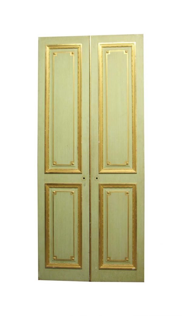 Closet Doors - Vintage 2 Panel Wooden Closet Double Doors 89.5 x 38.5