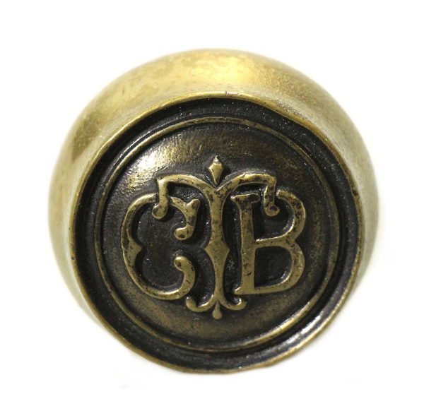 Door Knobs - Antique Emblematic CTB Nickel Door Knob