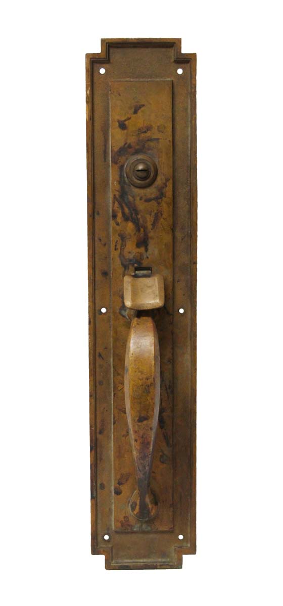 Door Pulls - Antique 17 in. Sargent Art Deco Bronze Door Pull