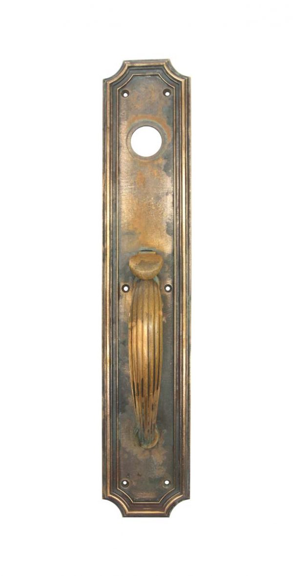 Door Pulls - Antique 18 in. Art Deco Commercial Brass Door Pull