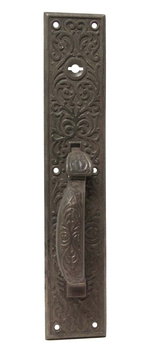 Door Pulls - Antique Cast Iron 13.25 in. Yale & Towne Aesthetic Door Pull