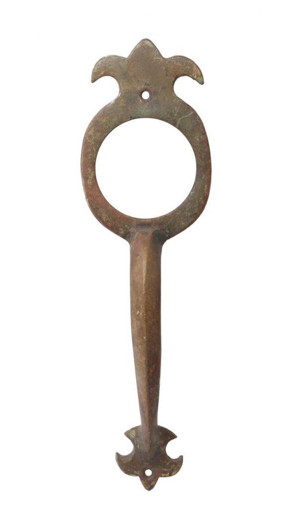 Door Pulls - Antique Cylinder Lock Insert 10.5 in. Bronze Door Pull