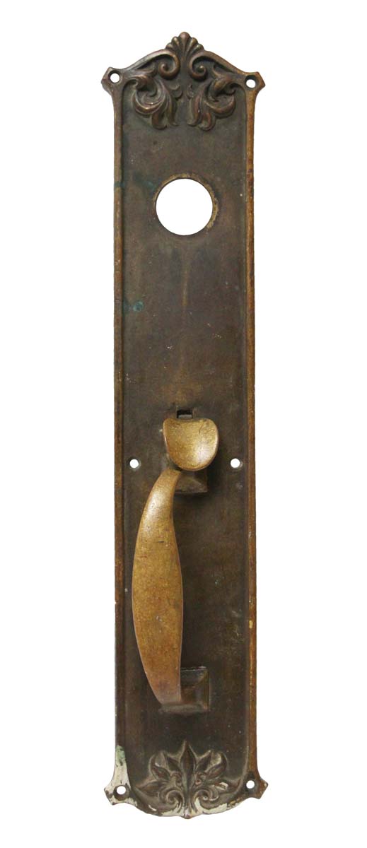 Door Pulls - Antique Romanesque Left Hand 16.25 in. Bronze Door Pull