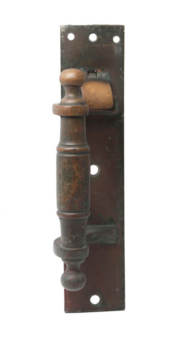 Door Pulls - Antique Traditional 9.5 in. Left Hand Bronze Passage Door Pull