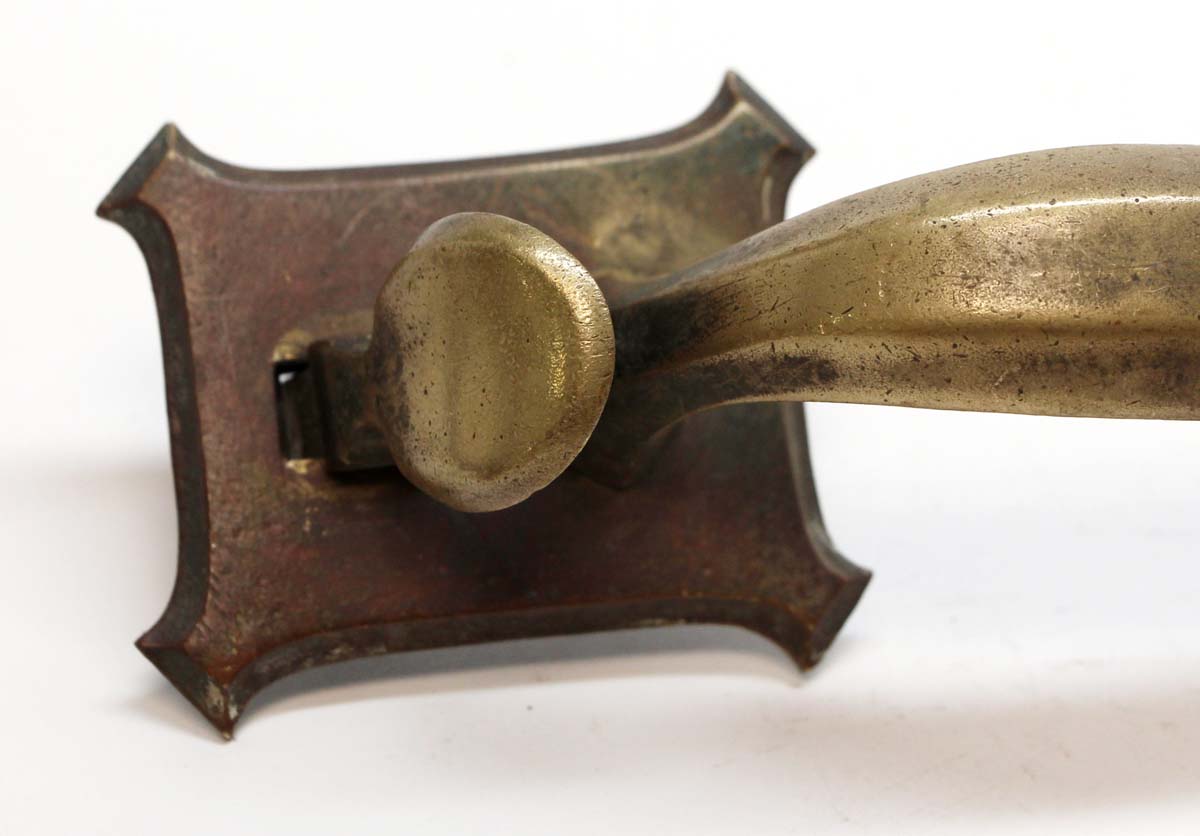 Antique 8.75 in. Brass Thumb Latch Door Pull | Olde Good Things