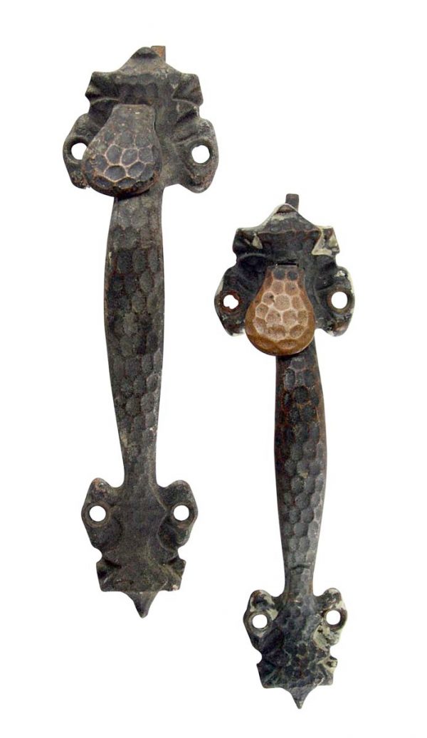 Door Pulls - Pair of Antique Bronze 7 in. Thumb Latch Door Pulls