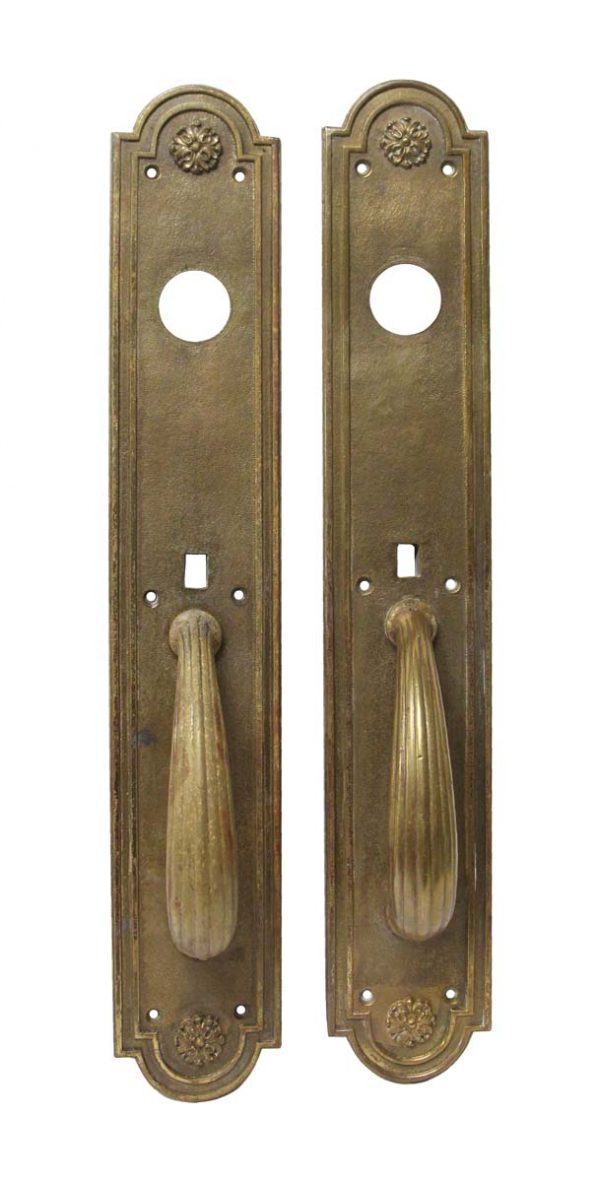 Door Pulls - Pair of Antique Victorian Russwin Roland Brass Door Pulls
