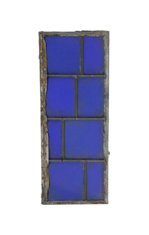 Exclusive Glass - Robert Sowers Dark Blue JFK Stained Glass Window