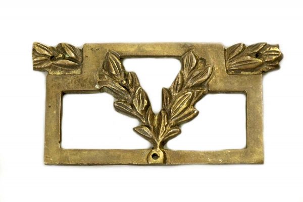 Other Cabinet Hardware - Antique Brass Applique Cabinet Drawer Faceplate