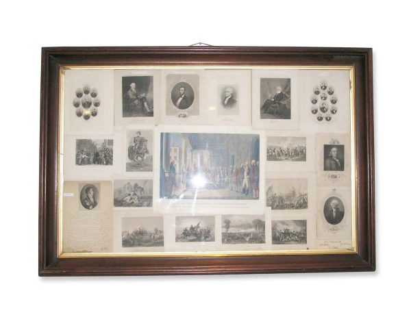 Other Wall Art  - Antique Wooden Framed Print of U.S. Presidents