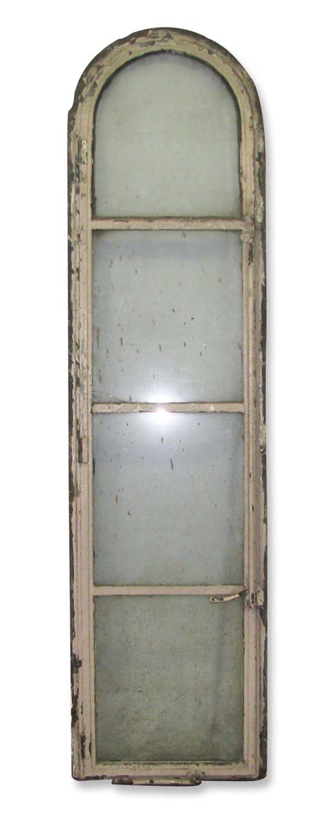 Reclaimed Windows - Antique Arched Steel Framed Casement Window 91.5 x 24