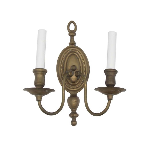 Sconces & Wall Lighting - Traditional Brass Double Arm Antique Wall Sconce