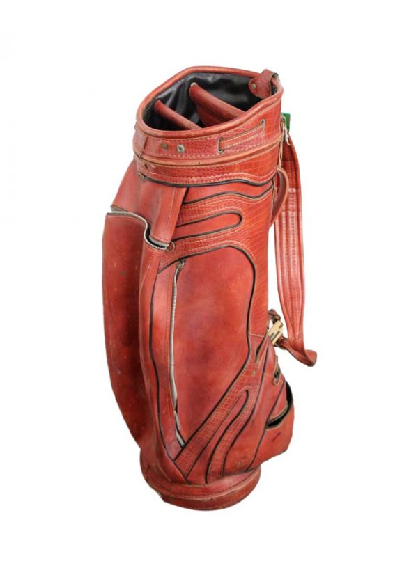 Sporting Goods - Vintage MacGregor Red Leather Pro Golf Bag