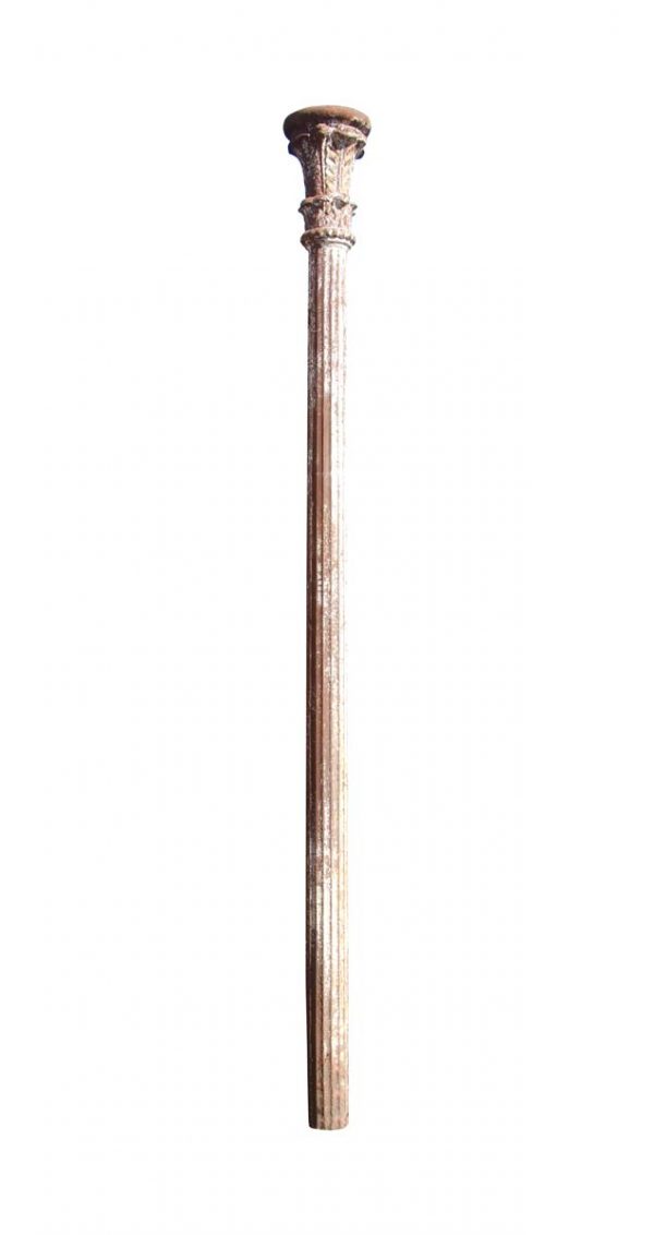 Columns & Pilasters - Antique 7.8 Foot Cast Iron Acanthus Leaf Capital Column