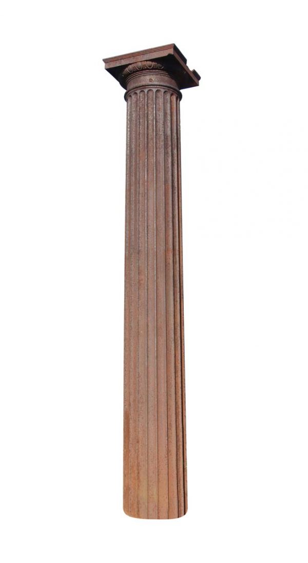 Columns & Pilasters - Antique 8.6 Foot Structural Cast Iron Egg & Dart Column