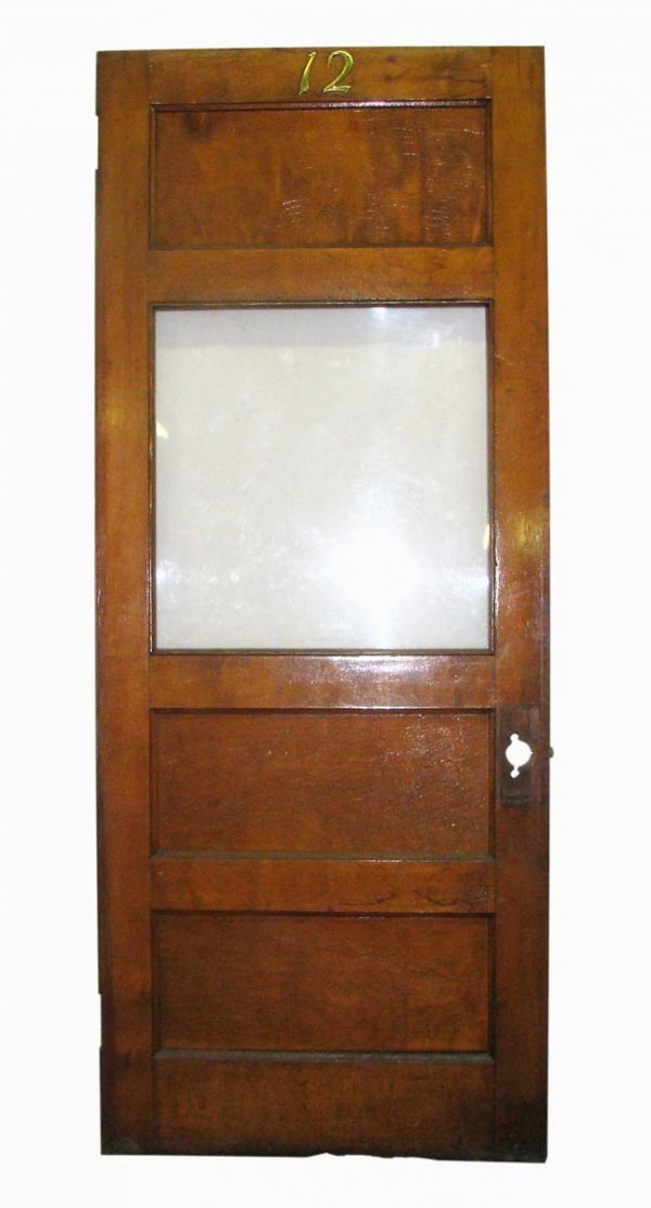 Commercial Doors - Antique 1 Lite 2 Panel Office Door 89.25 x 36