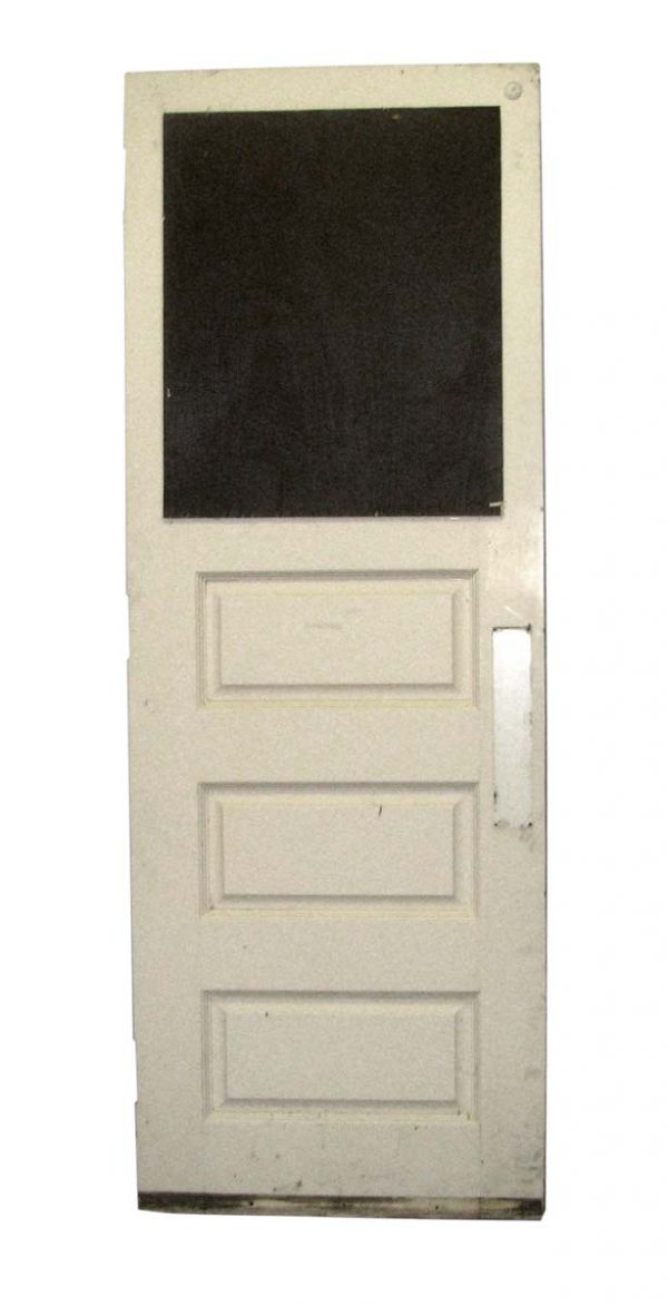 Commercial Doors - Vintage 3 Panel 1 Lite Wood Commercial Door 82.75 x 29.625