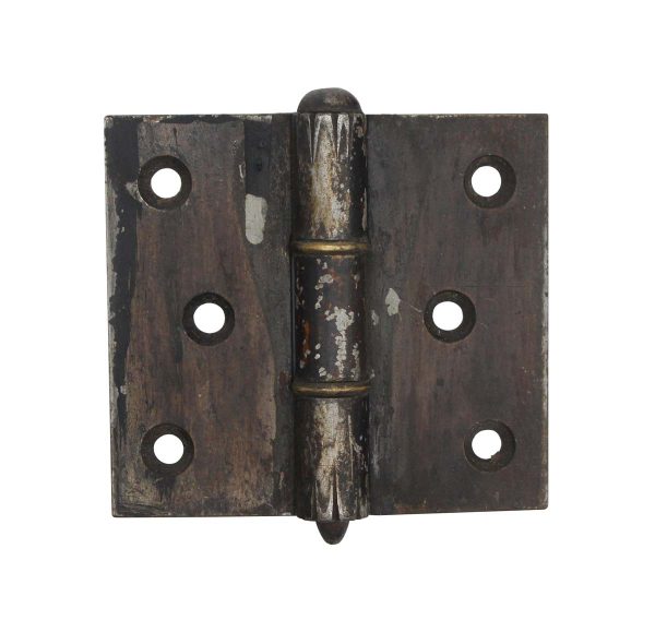 Door Hinges - Antique Hand Forged Iron Samuel Yellin 3.75 x 4.5 Butt Door Hinge