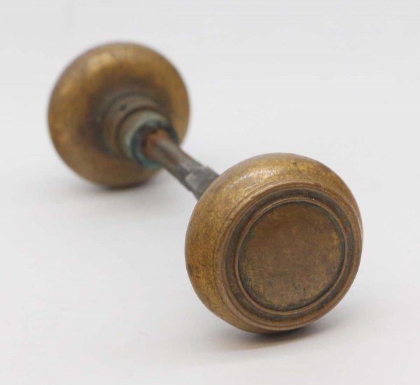Door Knobs - Pair of Antique Brass Concentric Door Knobs
