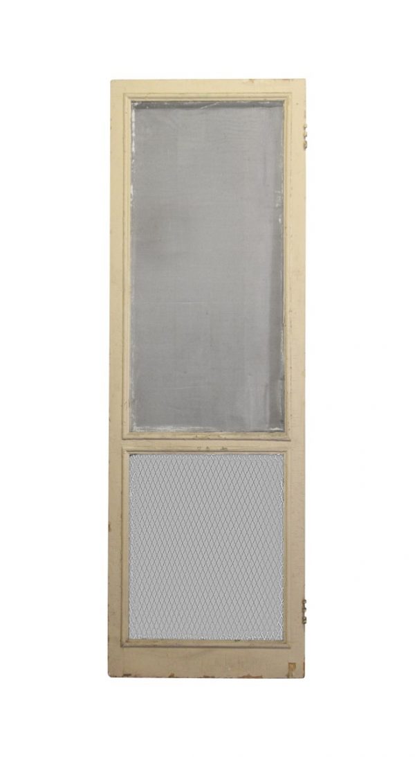 Entry Doors - 1940s 2 Pane Wood Screen Door 90.375 x 29.625