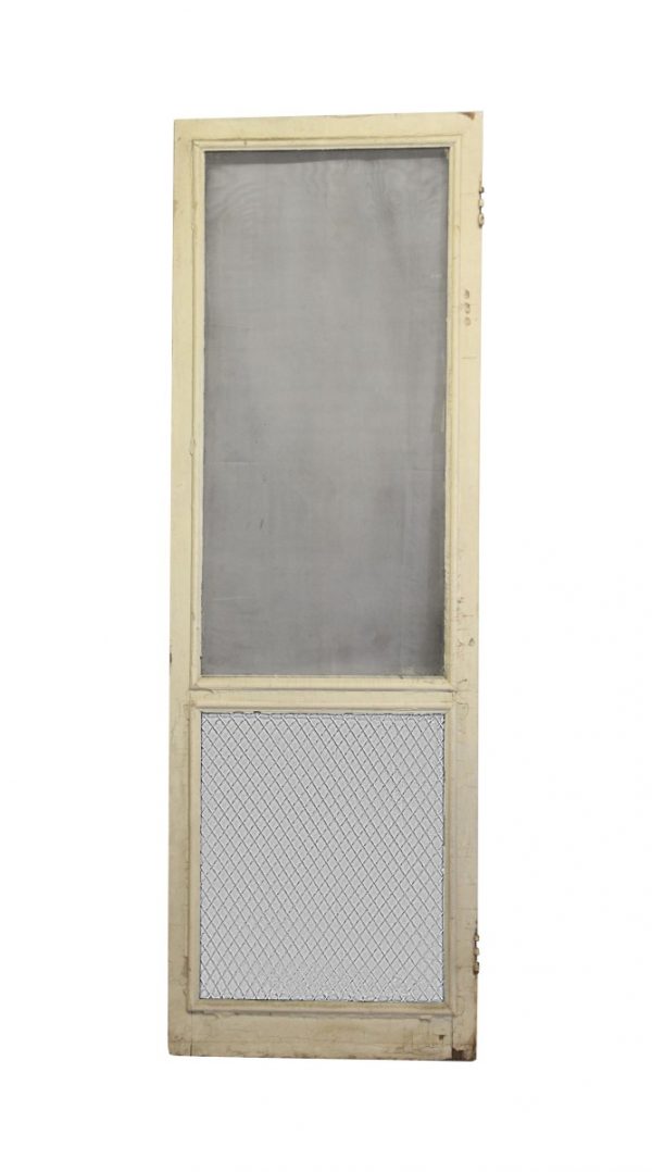 Entry Doors - 1940s Vintage 2 Panel Wood Screen Door 89.25 x 29.5