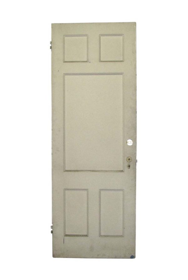 Entry Doors - Vintage 5 Panel Entry Privacy Door 83.75 x 29.875