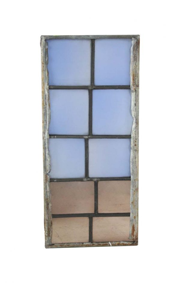 Exclusive Glass - Robert Sowers Blue & Opaque Red Mid Century JFK Glass Window