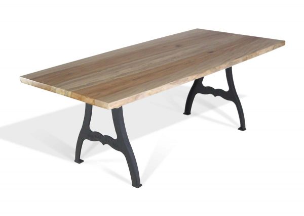 Farm Tables - 7 ft Maple Live Edge Table with Cast Iron New York Legs