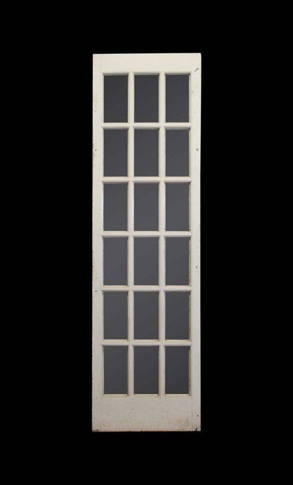 French Doors - Vintage 18 Lite White French Passage Door 89.25 x 25.375