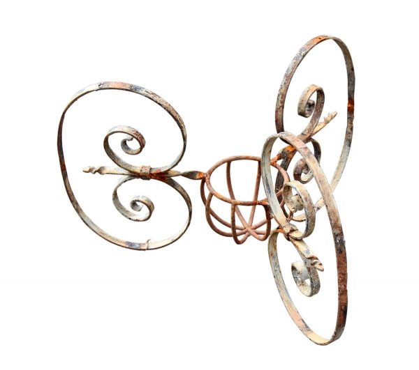 Garden Elements - Antique Rusted Wrought Iron Plant Holder