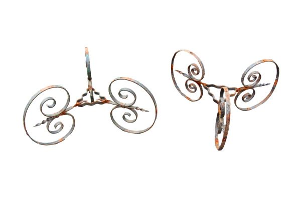 Garden Elements - Pair of Hand Crafted Wrought Iron Plant Holders