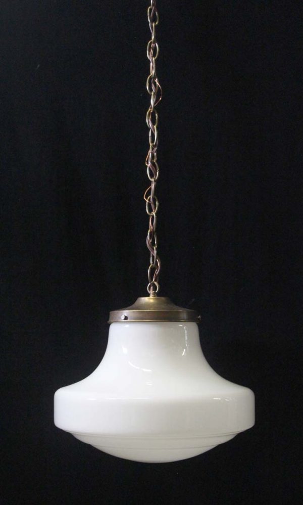 Globes - Antique Concentric 14 in. Circle Schoolhouse Pendant Light