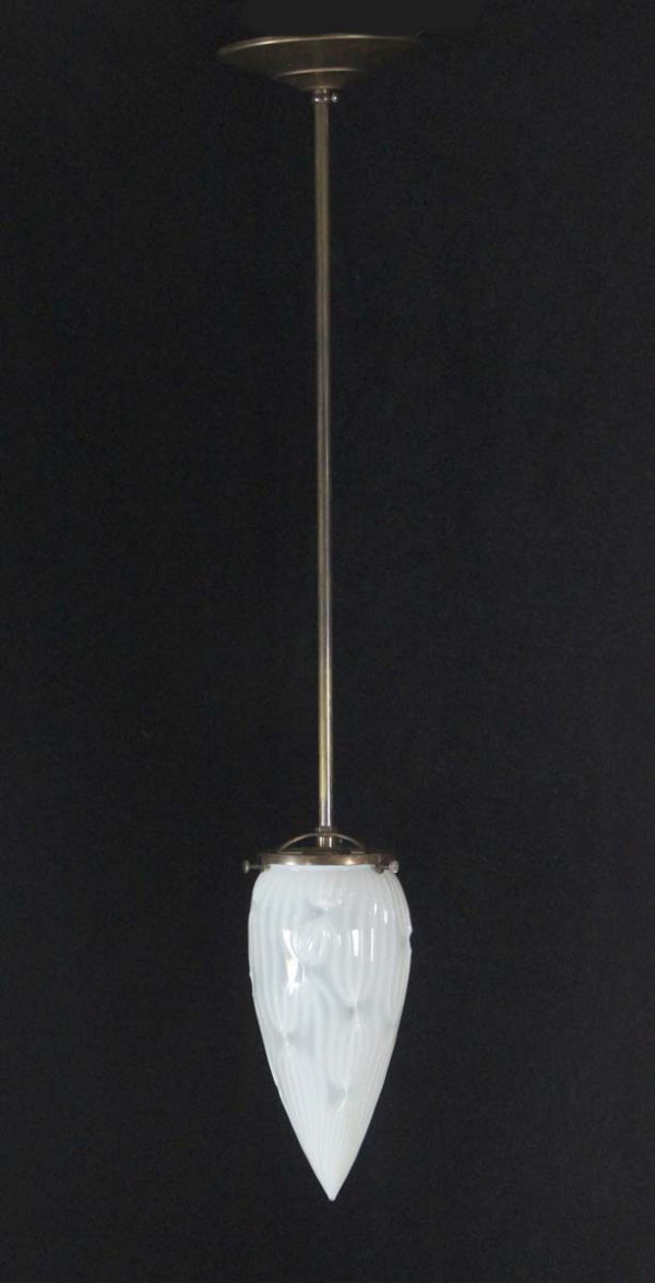 Globes - Hand Blown Opalescent Glass Cone Pendant Light