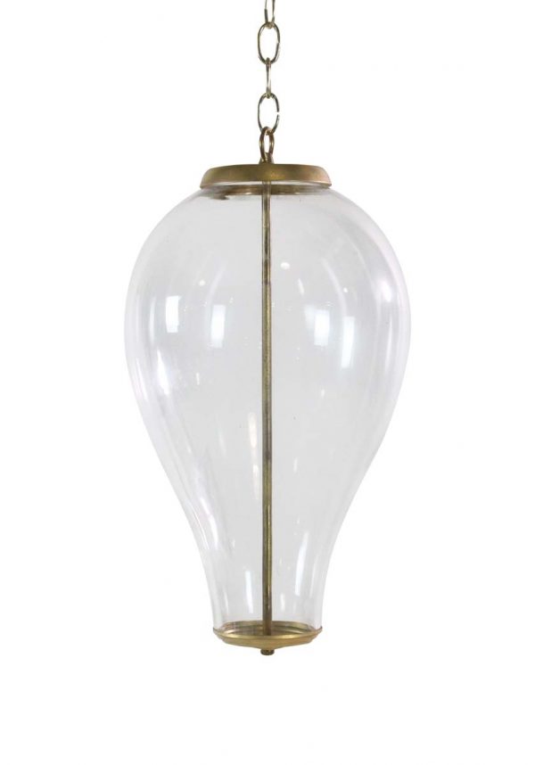 Globes - Large Clear Murano Glass Balloon Shaped Pendant Light