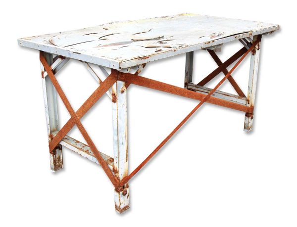 Industrial - Antique Industrial Metal Table or Work Station