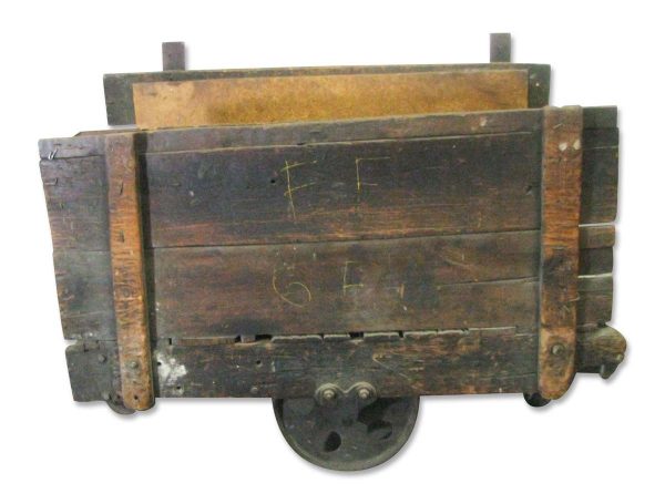 Industrial - Antique Wooden Factory Cart on Wheels