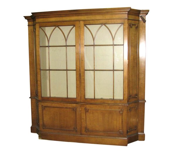 Kitchen & Dining - Antique Carved Solid Maple China Closet