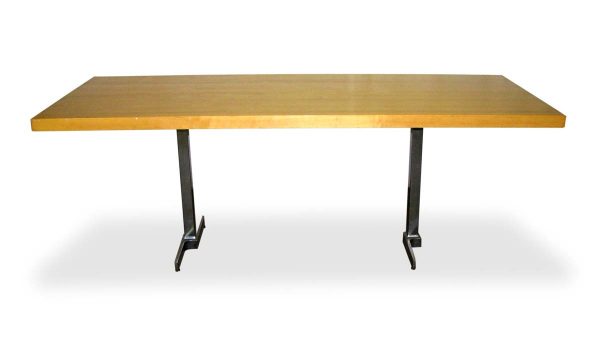 Kitchen & Dining - Maple Butcher Block Top Table with Modern Steel Legs