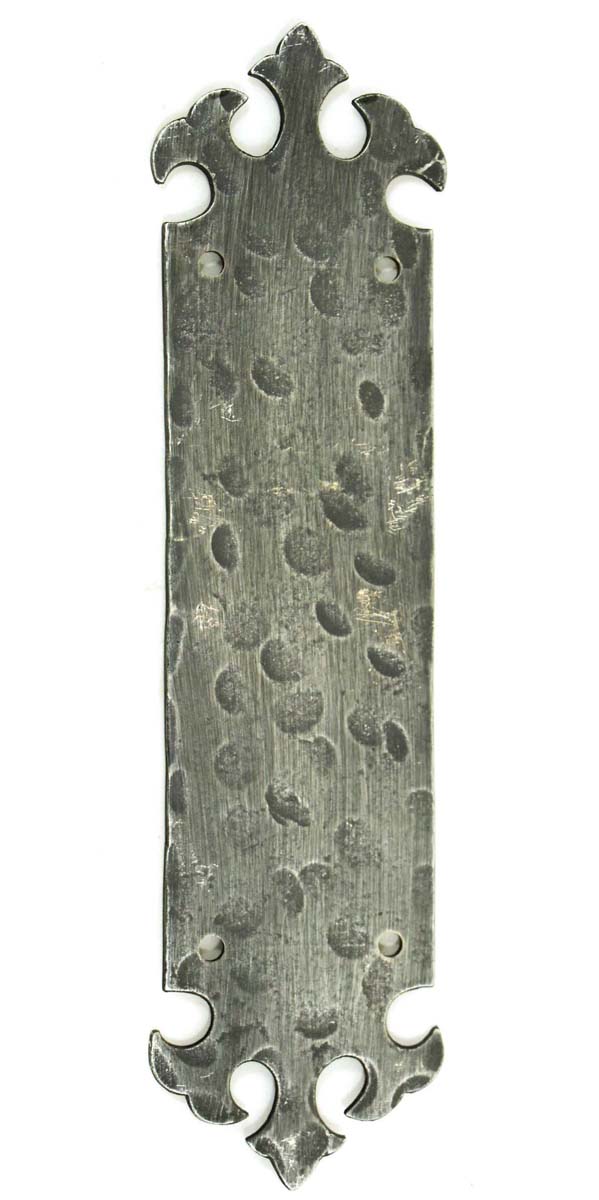 Push Plates - Antique 12 in. Black Hammered Iron Door Push Plate