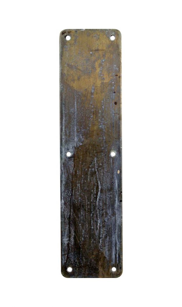 Push Plates - Antique 14 in. Solid Brass Commercial Door Push Plate